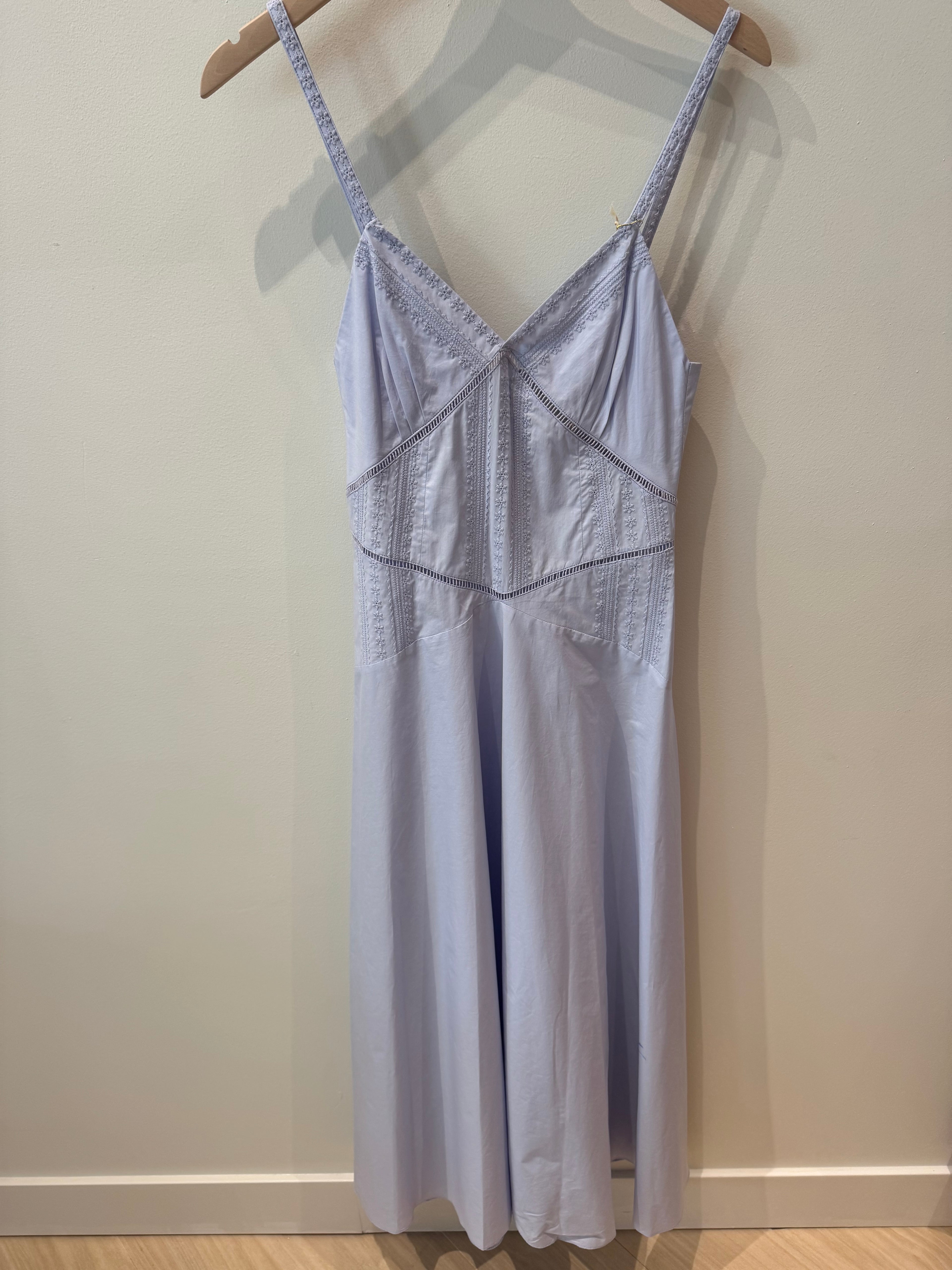 forte_forte "Les Fleurs" Embroidery Popline Straps Dress