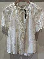 forte_forte "Petites Fleurs" Embroidery Voile Bohemienne Shirt