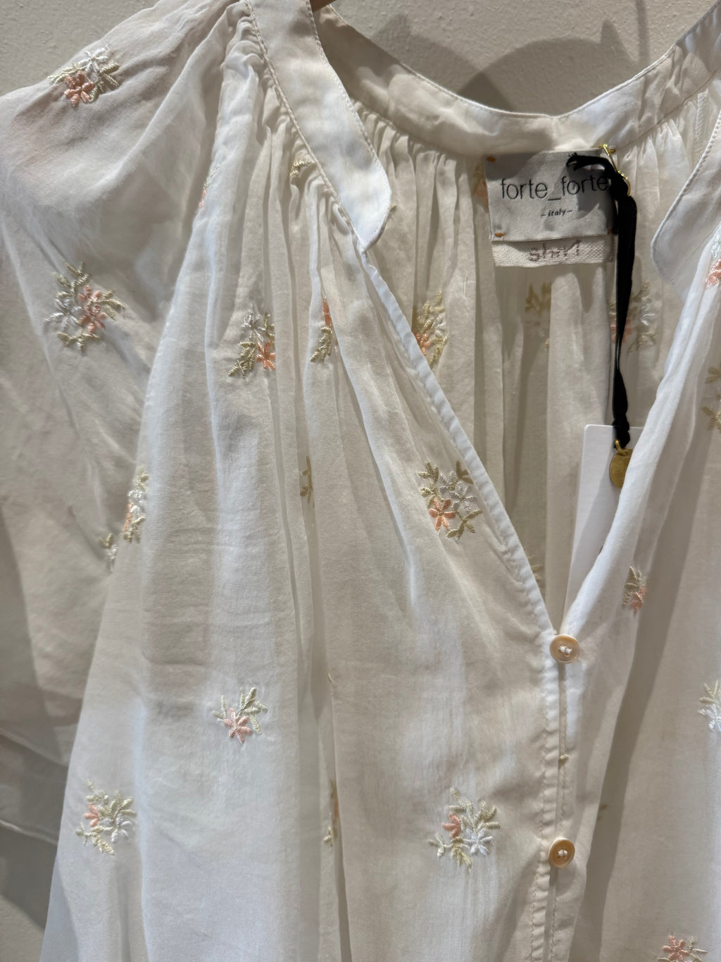 forte_forte "Petites Fleurs" Embroidery Voile Bohemienne Shirt