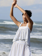 Luciee Linen Crinkle Top