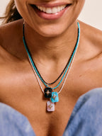 Kate Collins Tiny Gem Necklace Turquoise