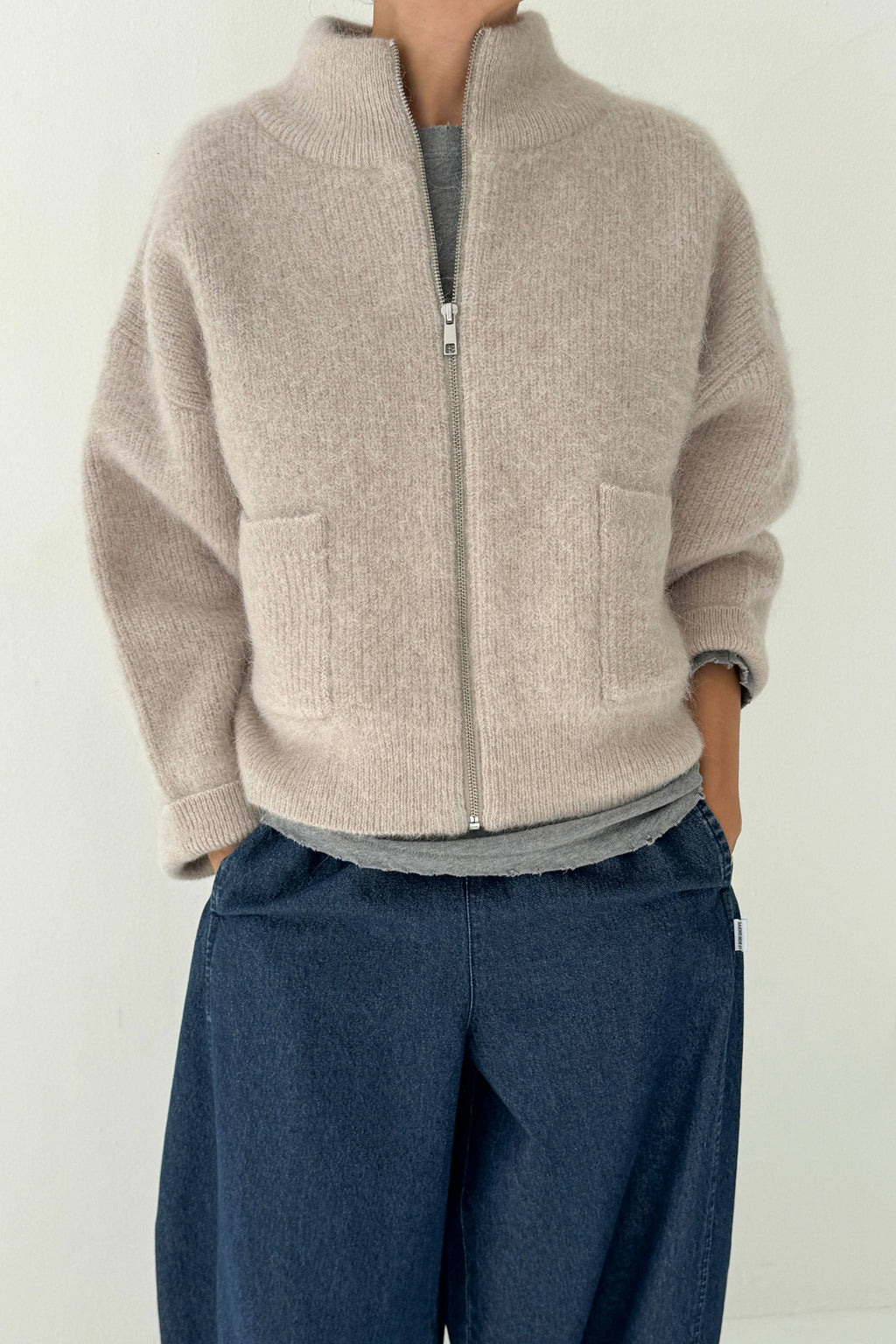 Le Bon Shoppe Alpaca Zip Front Jacket