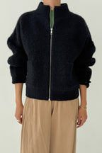 Le Bon Shoppe Alpaca Zip Front Jacket