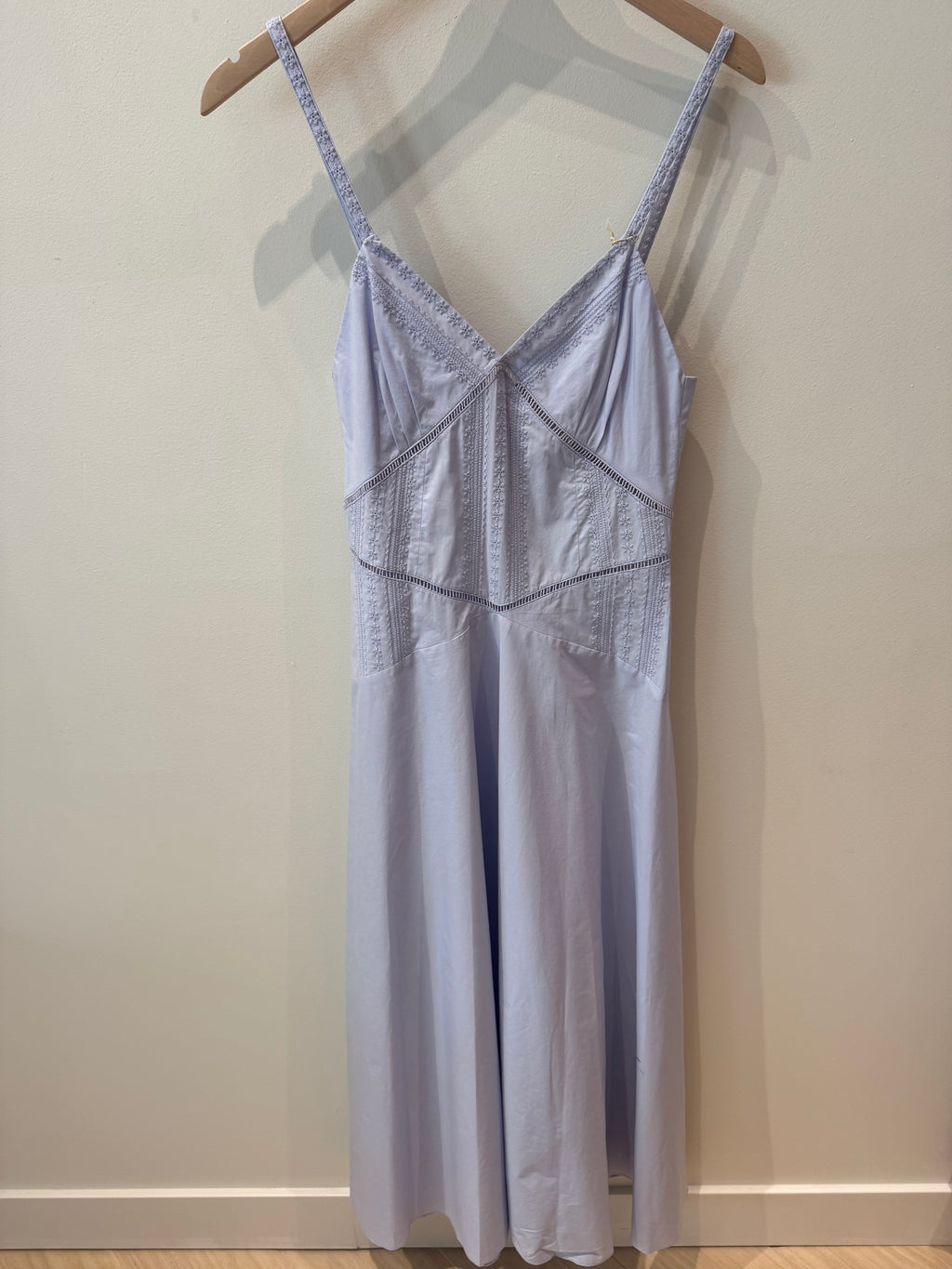 forte_forte "Les Fleurs" Embroidery Popline Straps Dress