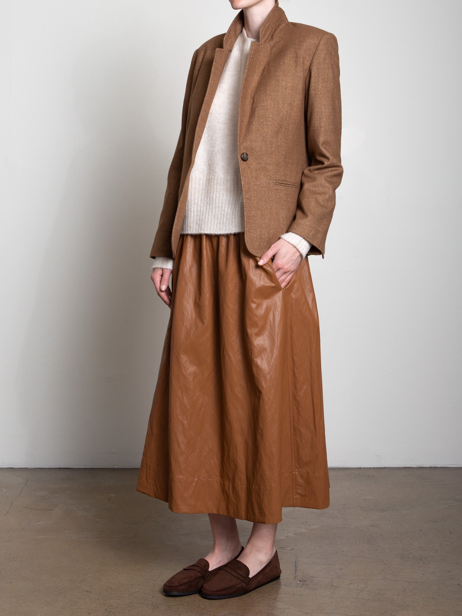 Claudia Skirt In Faux Leather