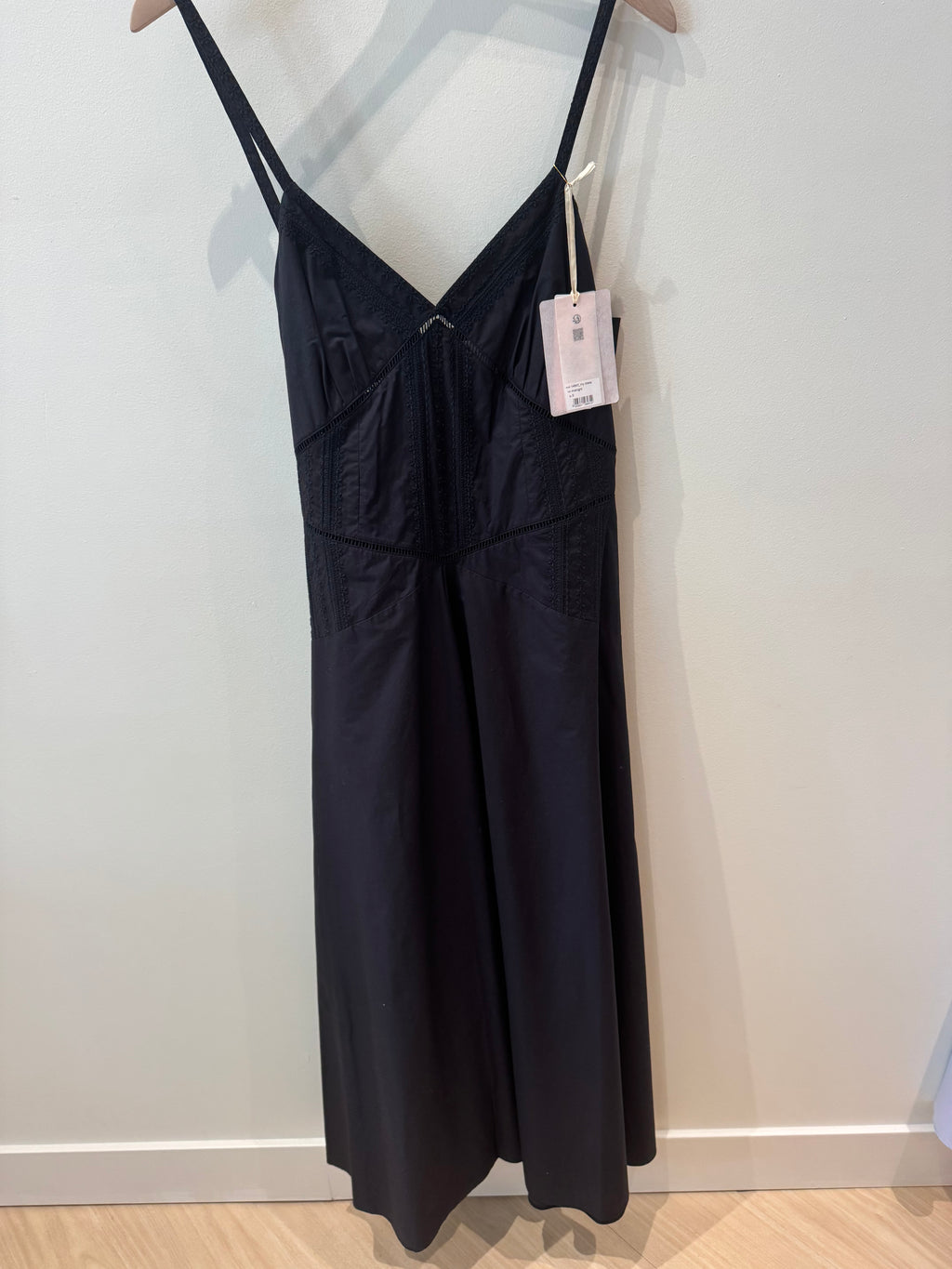 forte_forte "Les Fleurs" Embroidery Popline Straps Dress