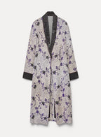 "cherry blossom" jacquard robe de chambre coat