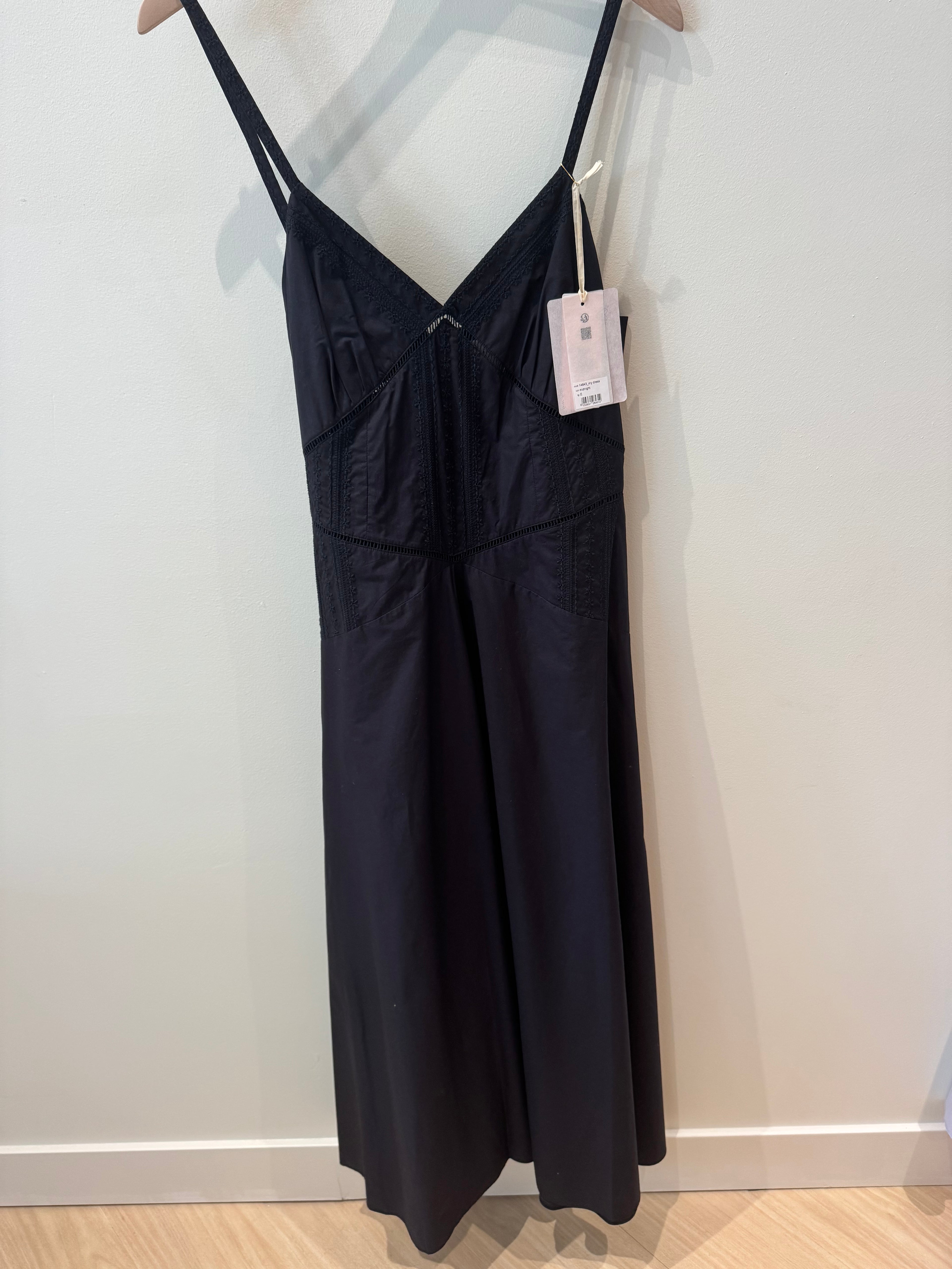 forte_forte "Les Fleurs" Embroidery Popline Straps Dress