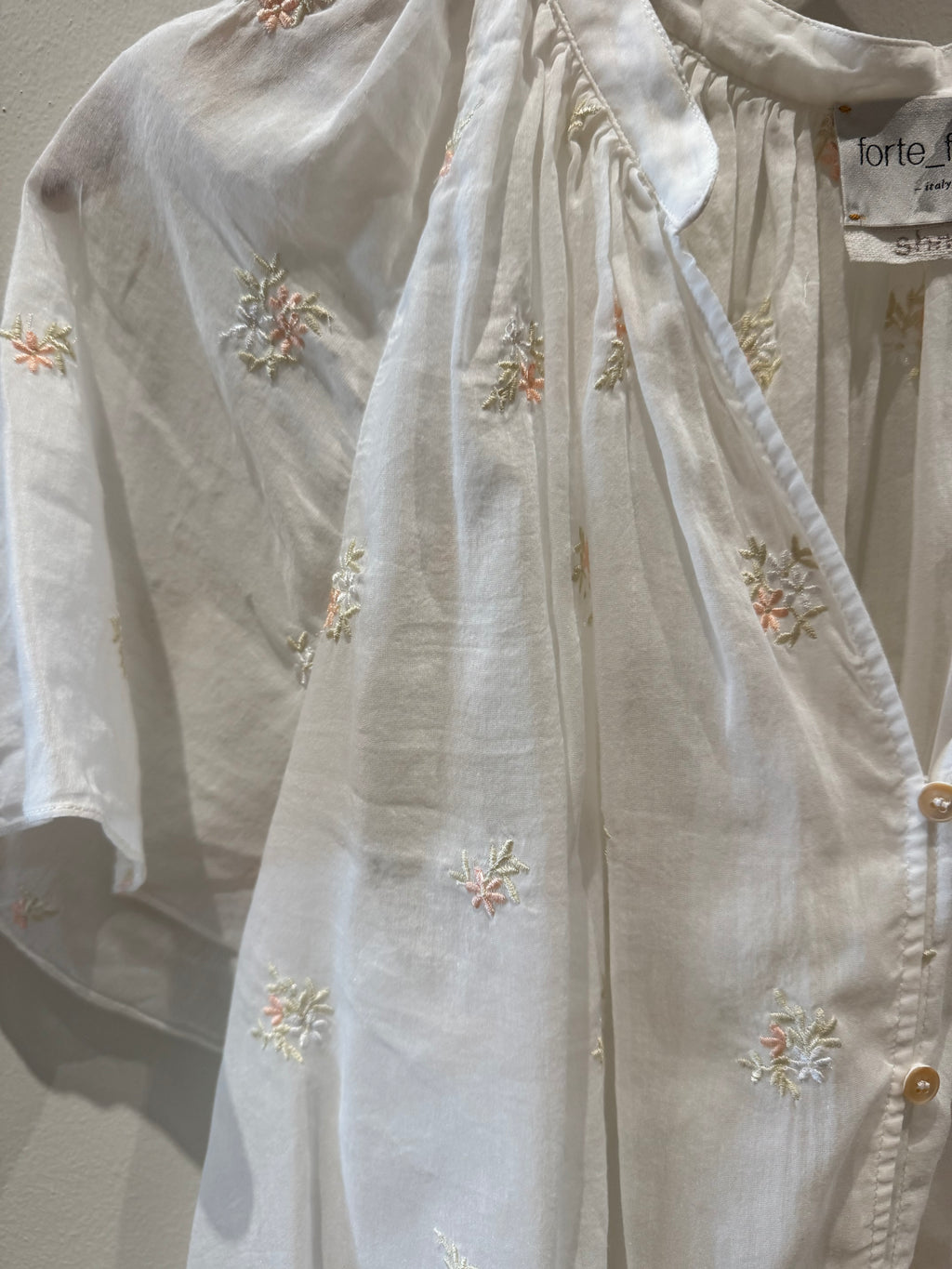forte_forte "Petites Fleurs" Embroidery Voile Bohemienne Shirt
