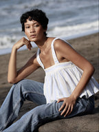Luciee Linen Crinkle Top