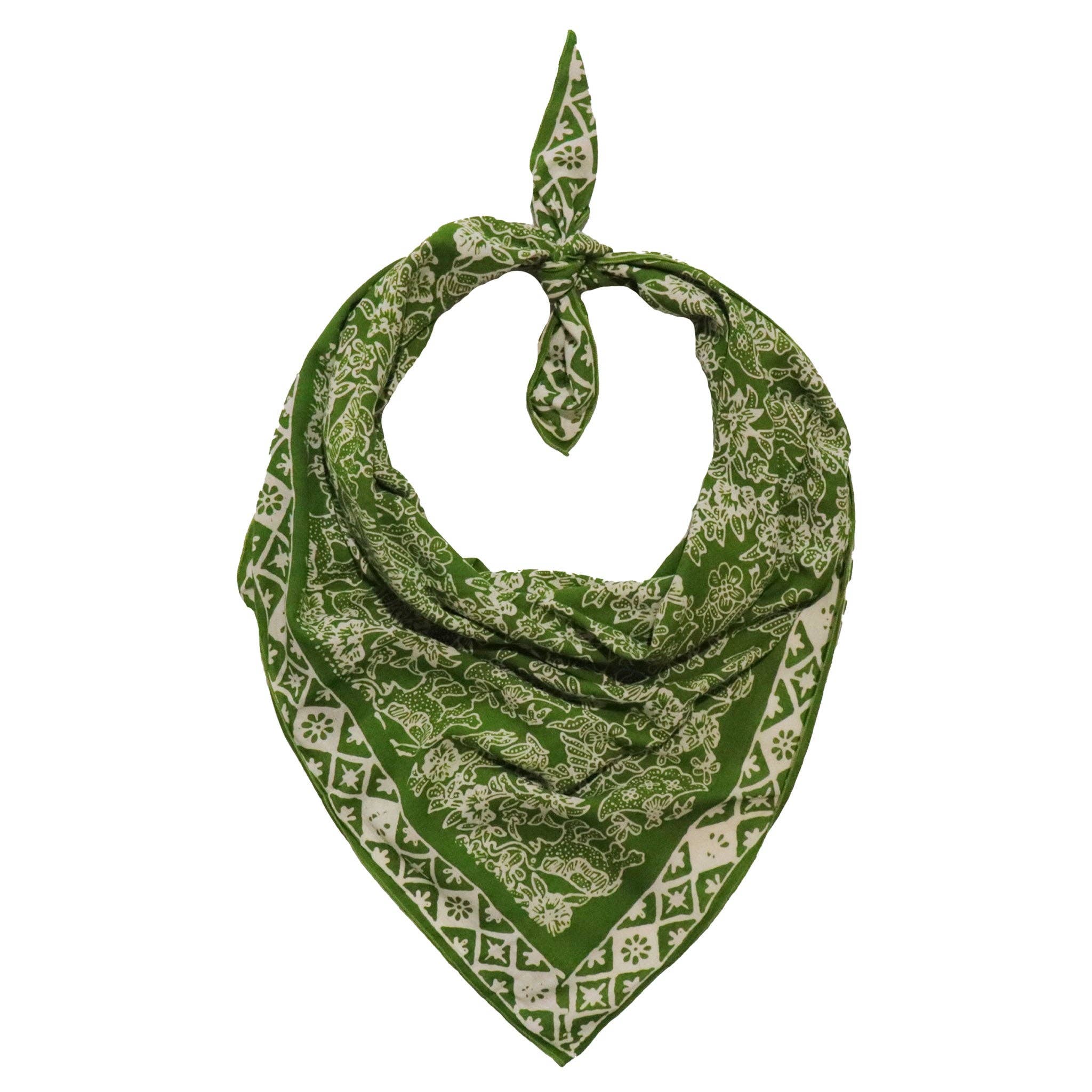 Kasih Large 39" Hand Dyed Batik Bandana, 100% Soft Cotton, Assorted Colors