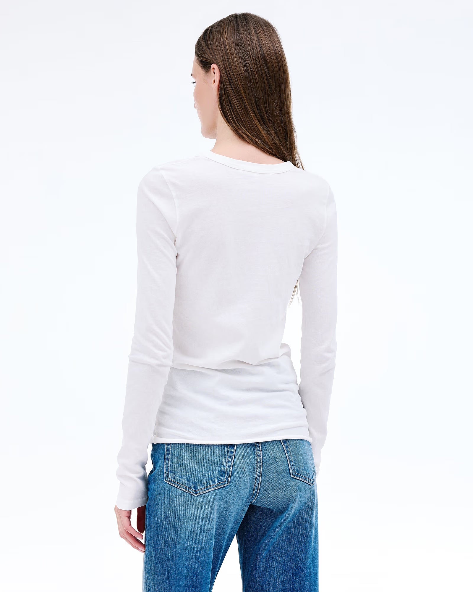 SLVRLAKE Simple Long Sleeve Tee Natural White