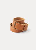 washed leather belt