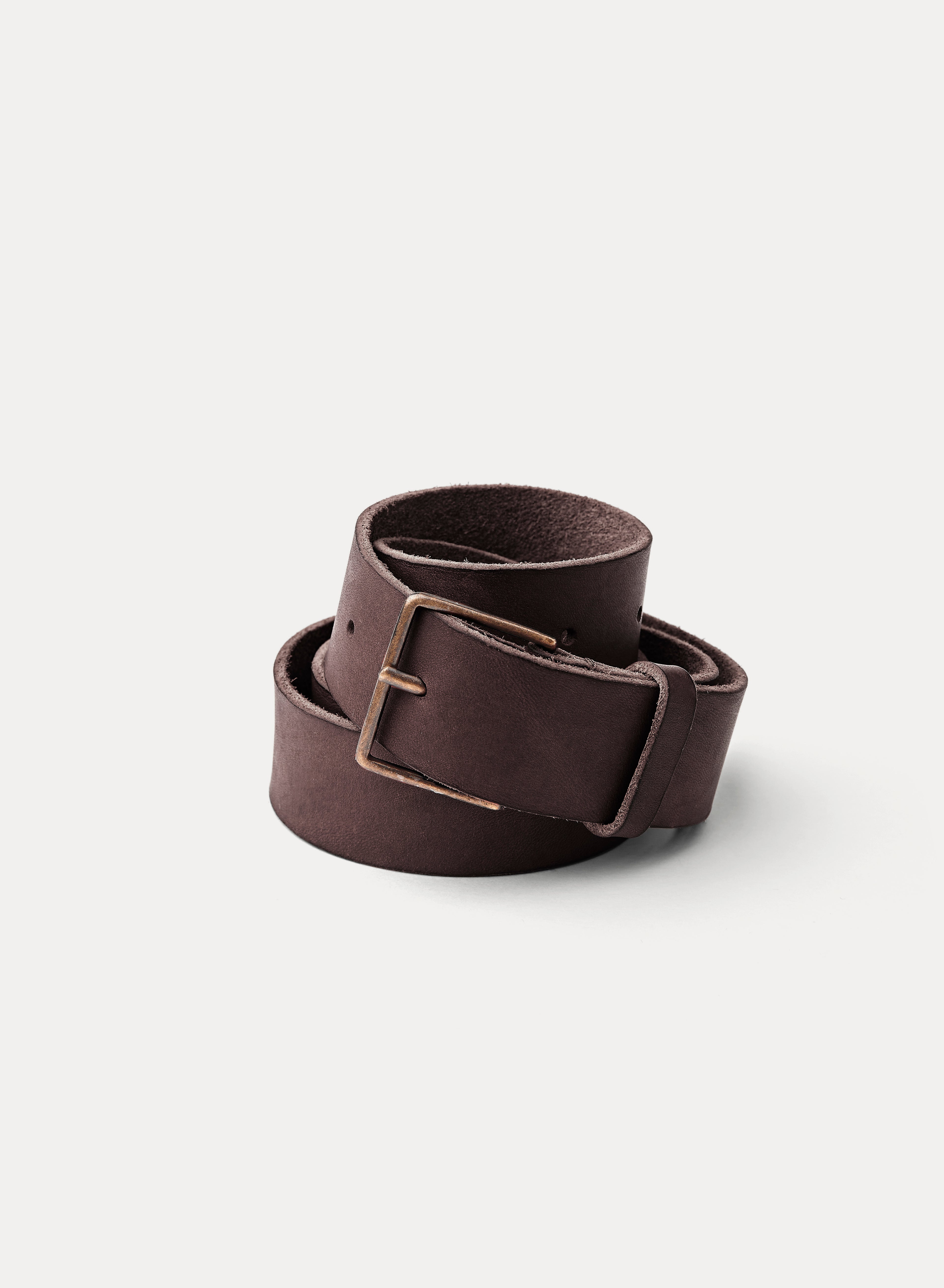washed leather belt