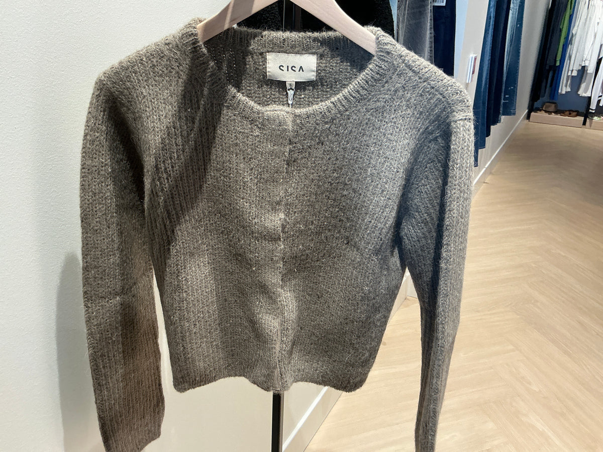 Sisa Cropped Alpaca/Mohair Cloud Cardigan