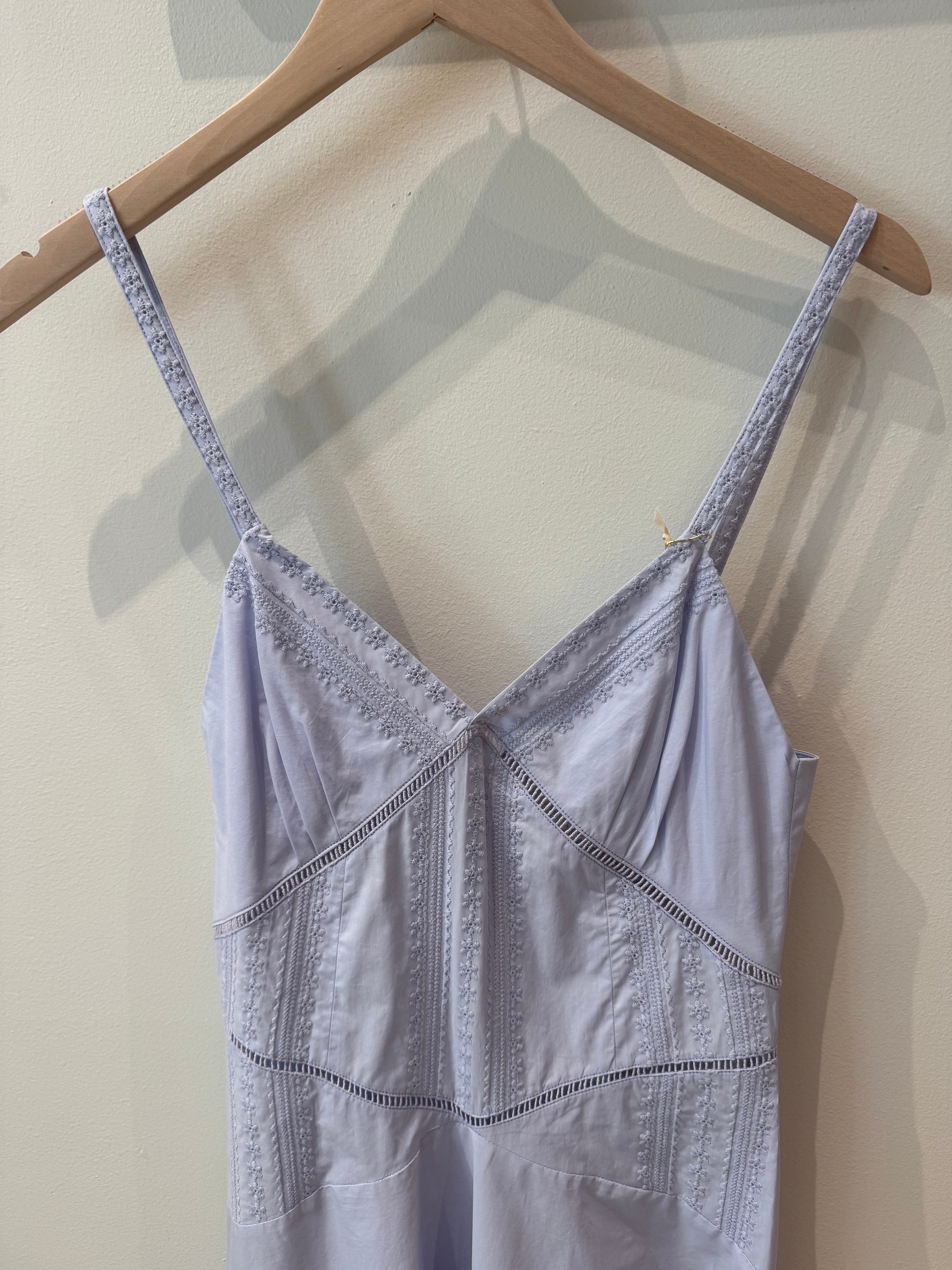 forte_forte "Les Fleurs" Embroidery Popline Straps Dress