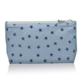 Hi,Love Cosmetic Zipper Pouch Light Blue Shimmer