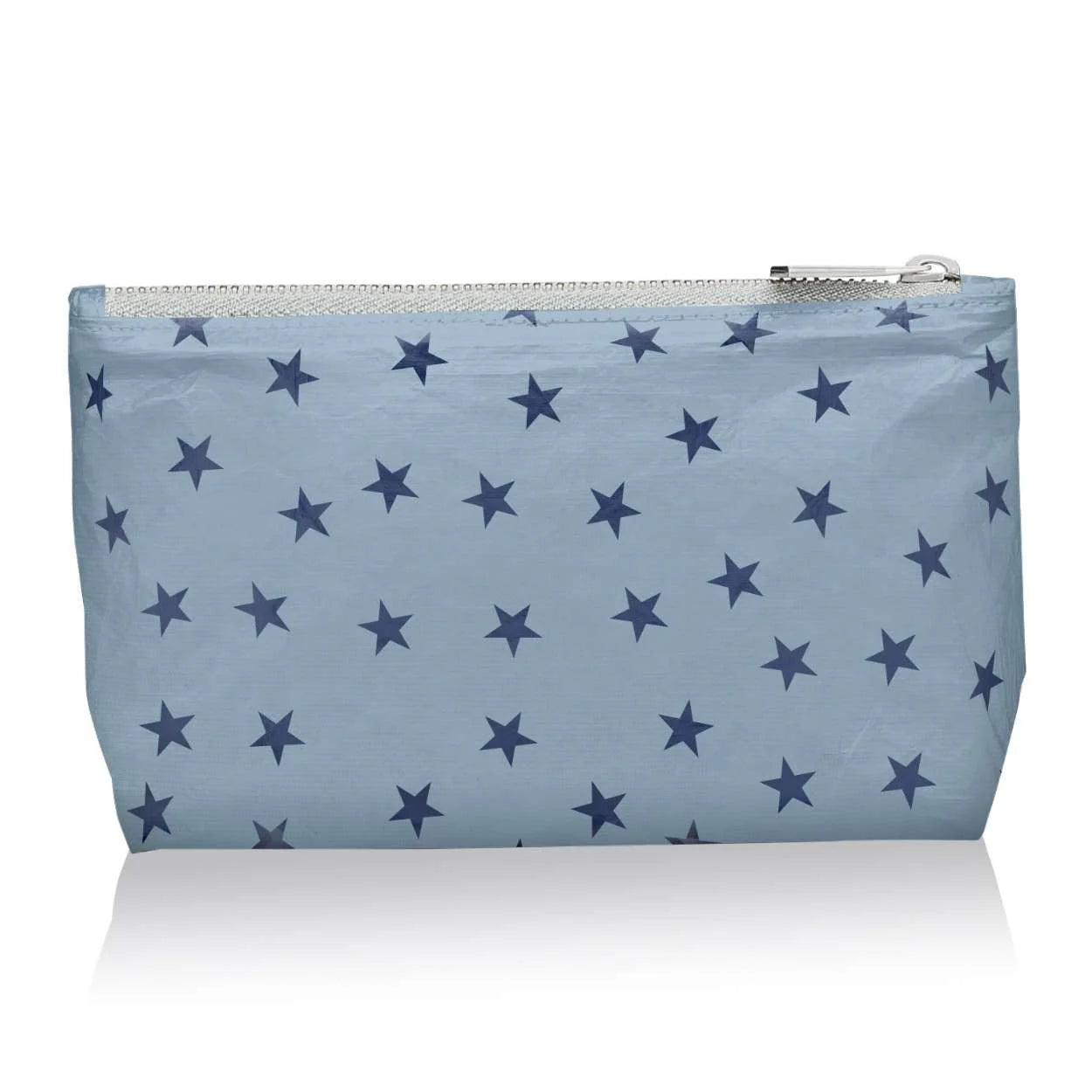 Hi,Love Cosmetic Zipper Pouch Light Blue Shimmer