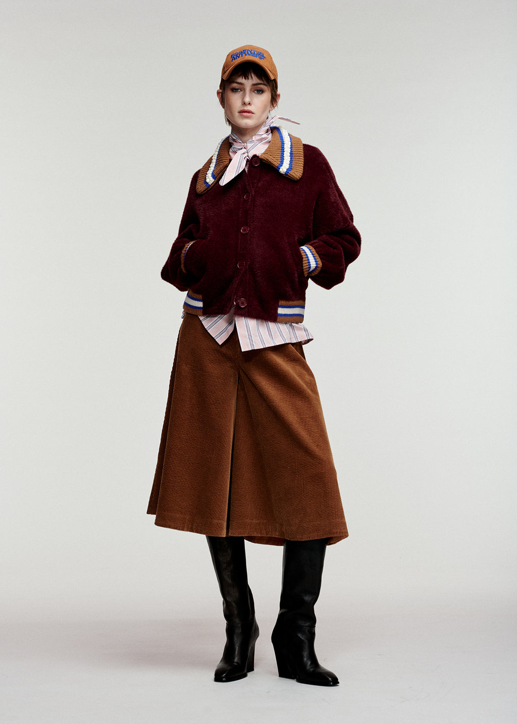 KAMORE KNIT JACKET WITH COLLAR