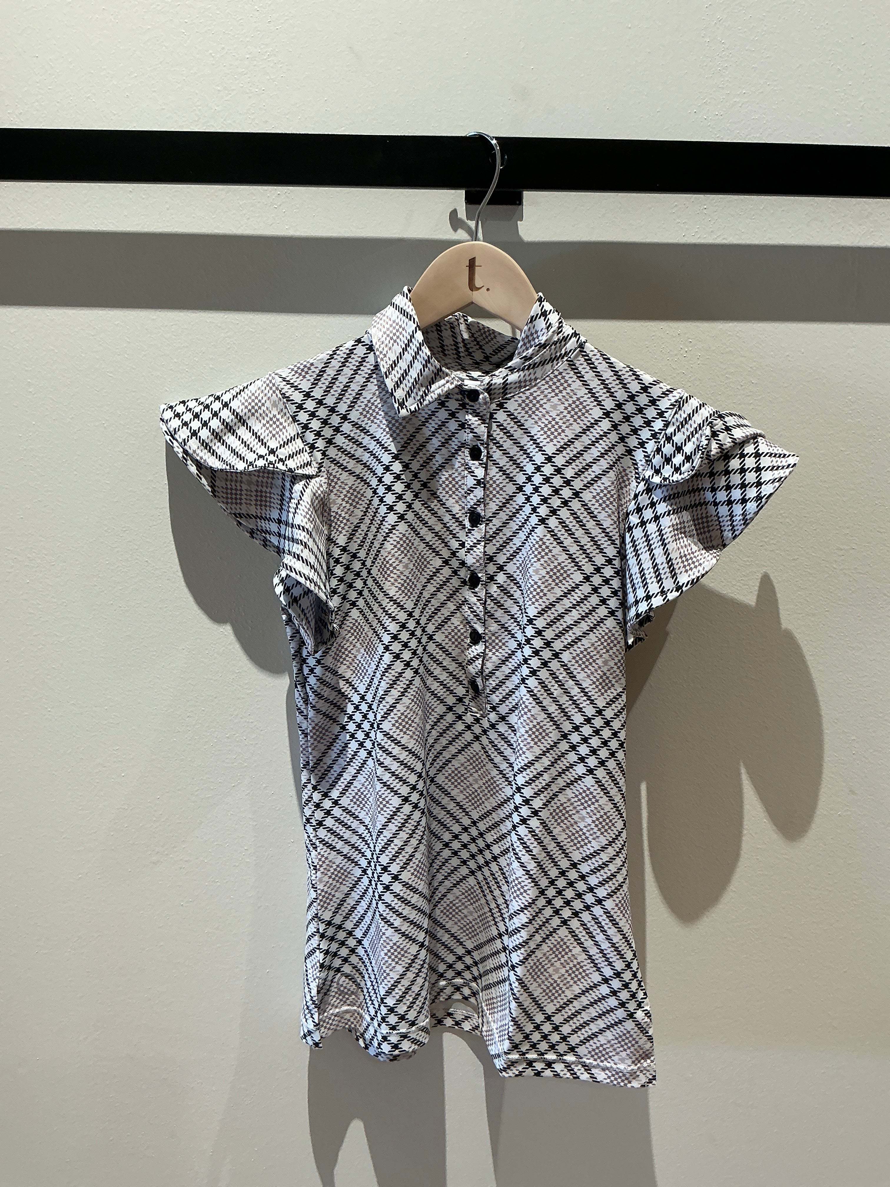 The Bubble Flutter Top Heritage Plaid