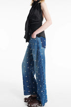 AWAKE MODE Studded Organic Jeans￼