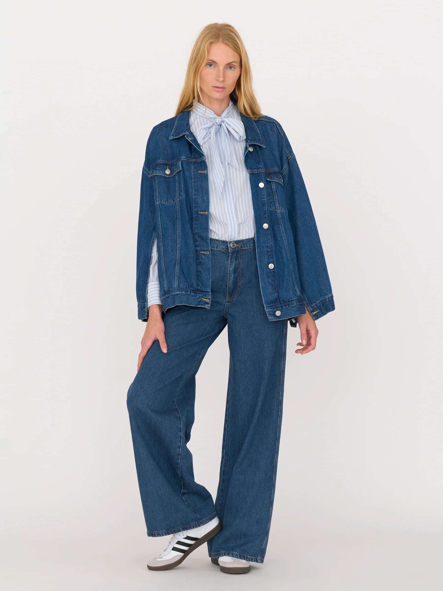 Secular Denim Capelet Jacket
