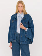 Secular Denim Capelet Jacket