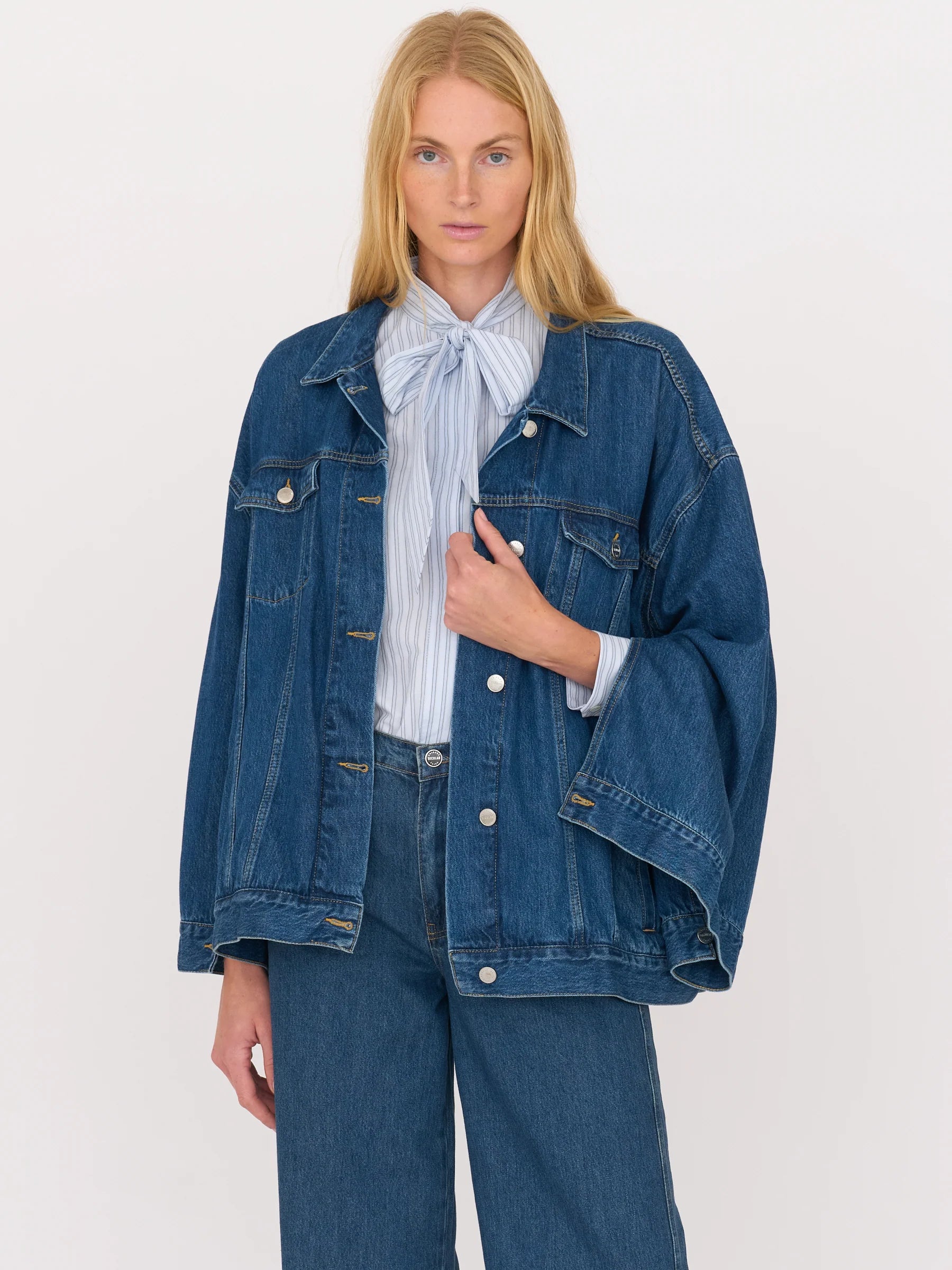 Secular Denim Capelet Jacket