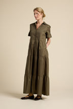 Martine Dress Olive Twill