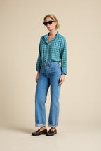 Ruth Shirt Fogline Plaid