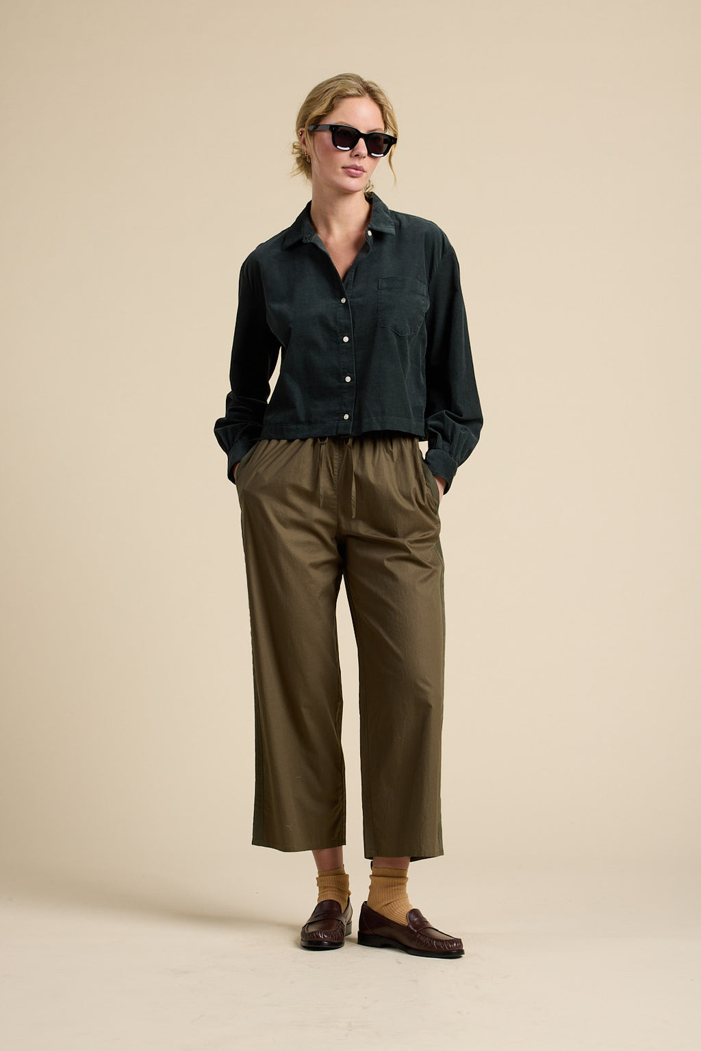  Nessa Shirt Deep Teal Cord