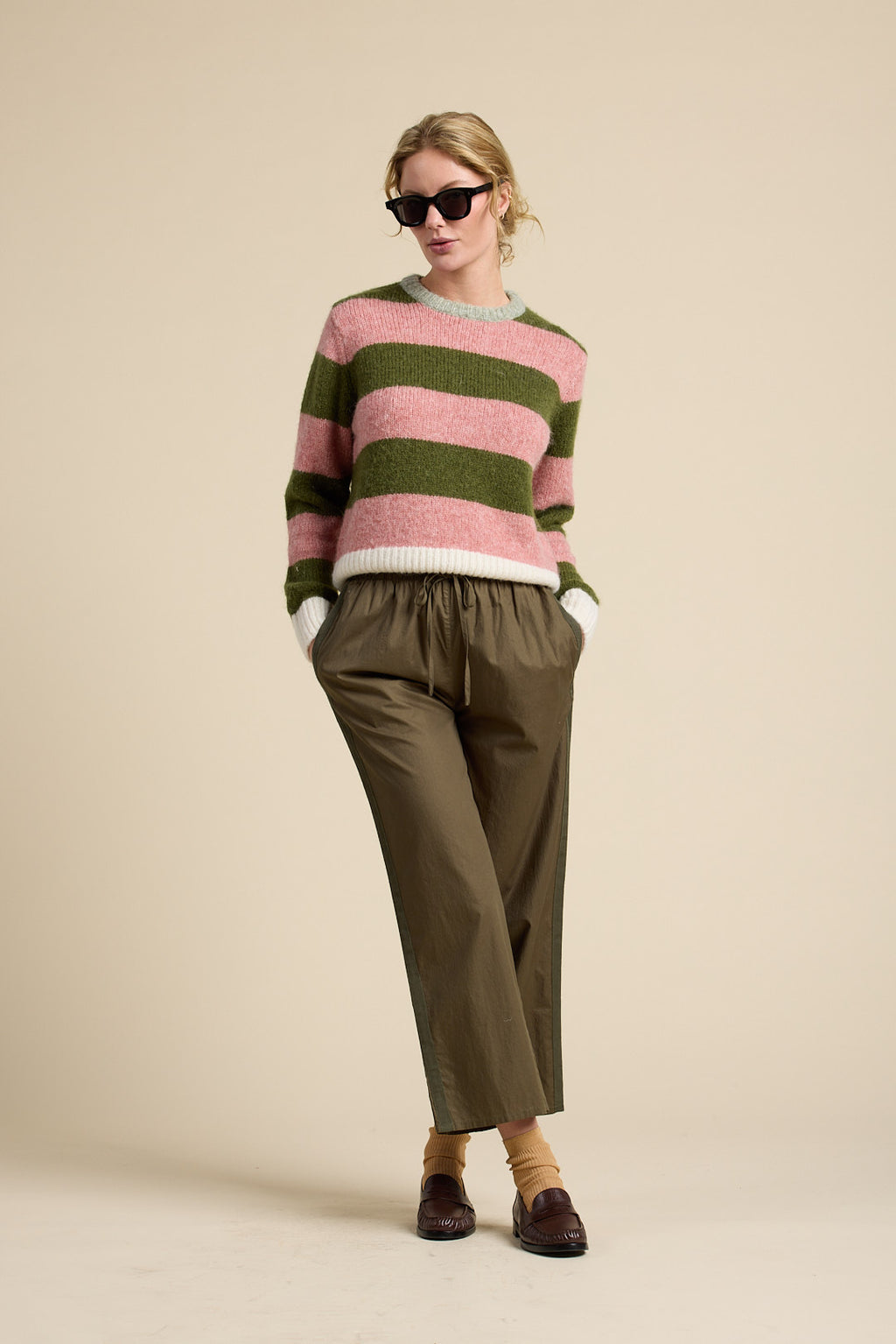 Cleo Sweater Pink Stripe