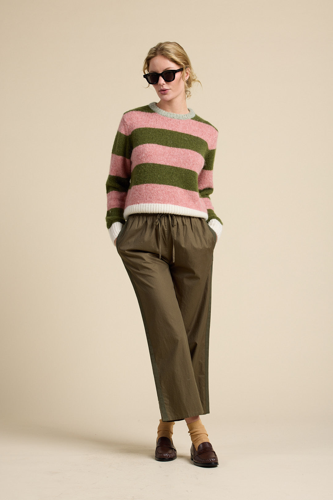Cleo Sweater Pink Stripe
