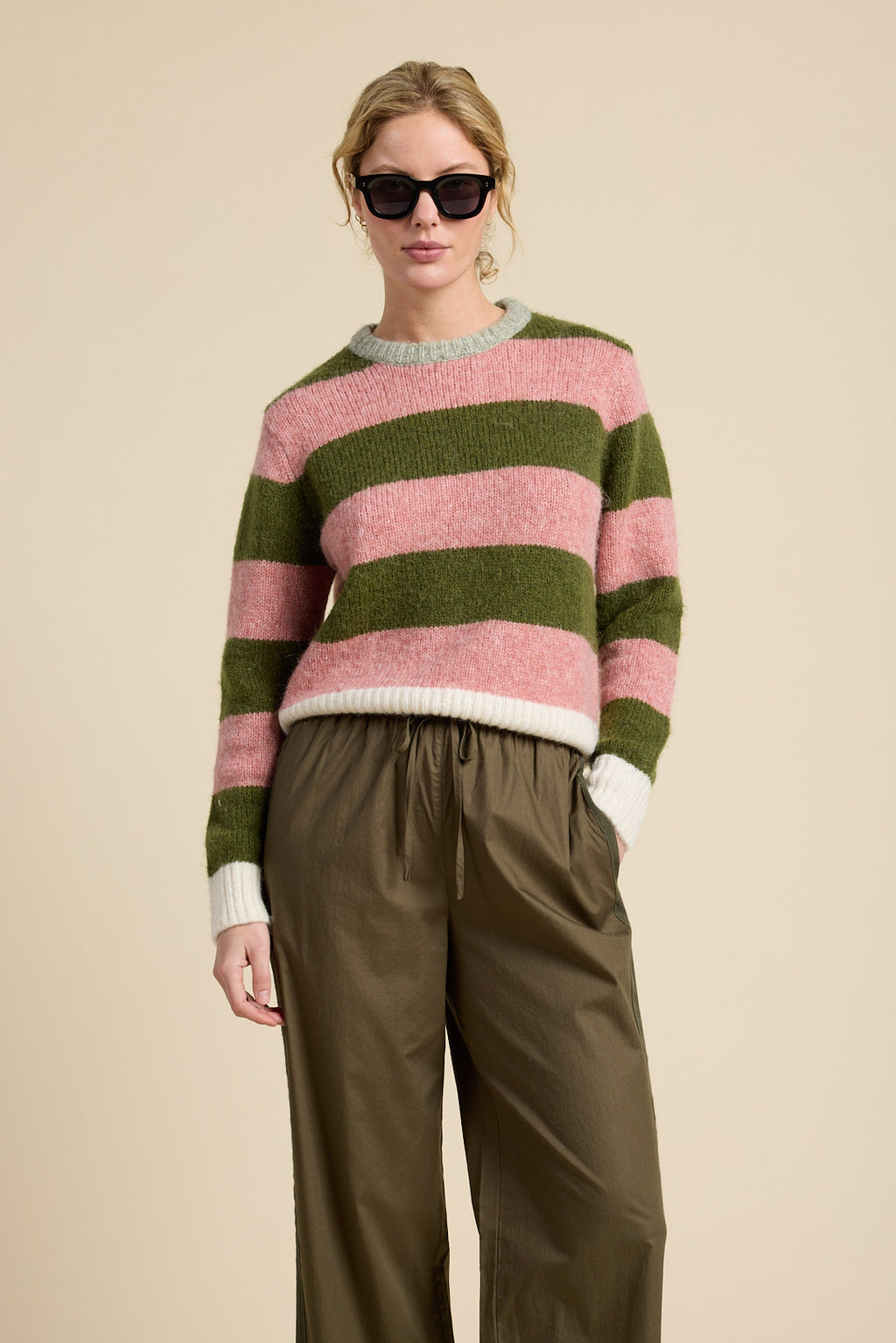 Cleo Sweater Pink Stripe