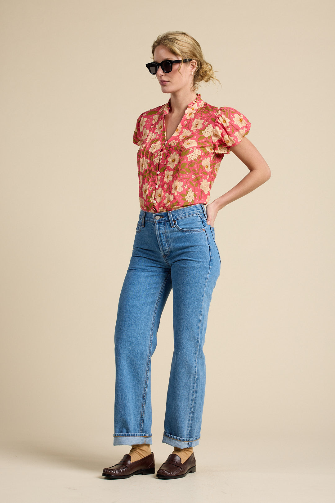 Luna Blouse Rancho Rose