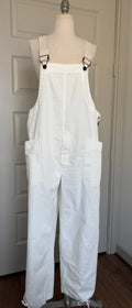 Chimala Herringbone Deck Overall Pant in Off White
