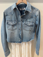 SPRWMN Cropped Western Button Up