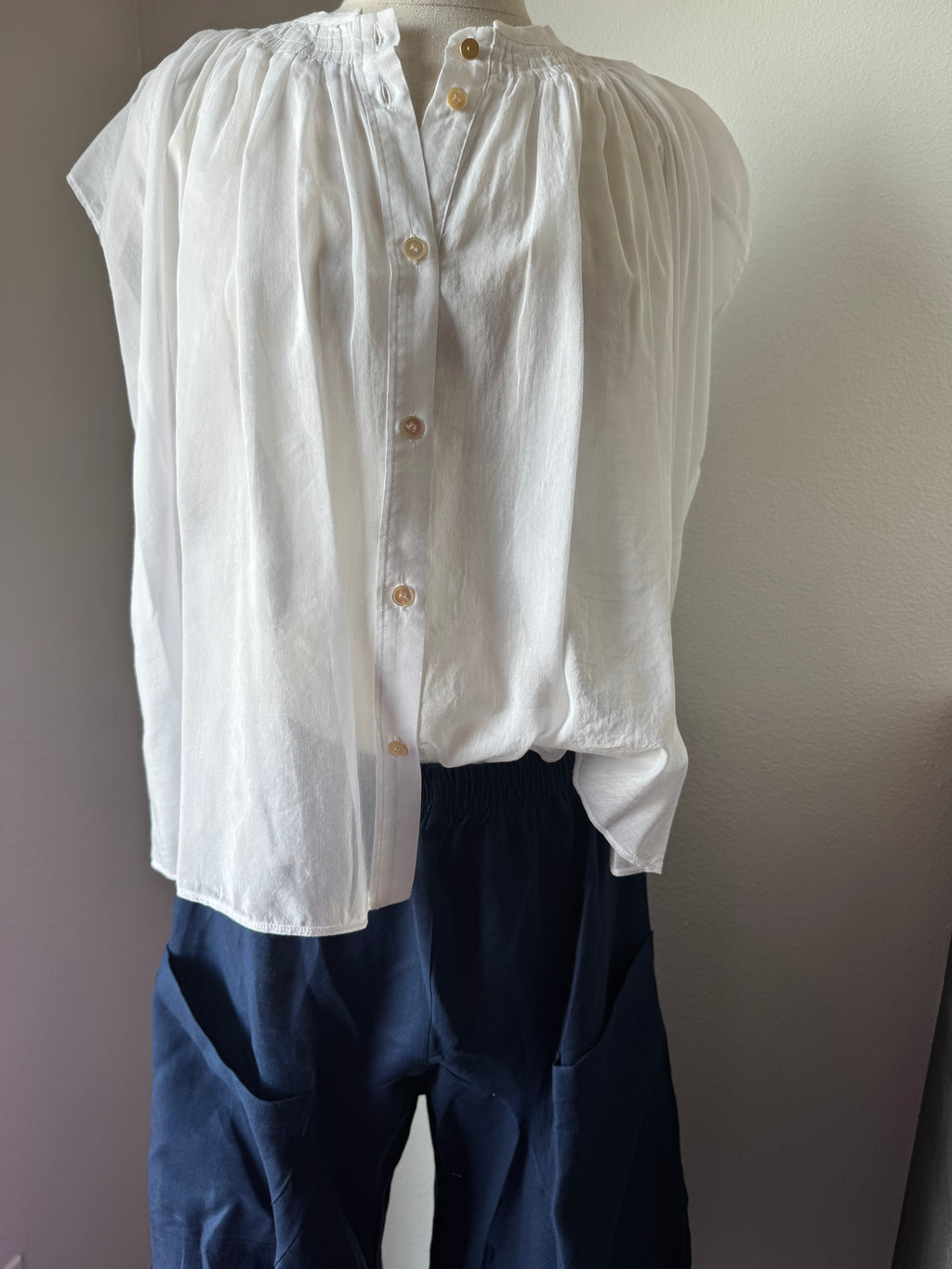 forte_forte Voile Sleeveless Bohemian Shirt