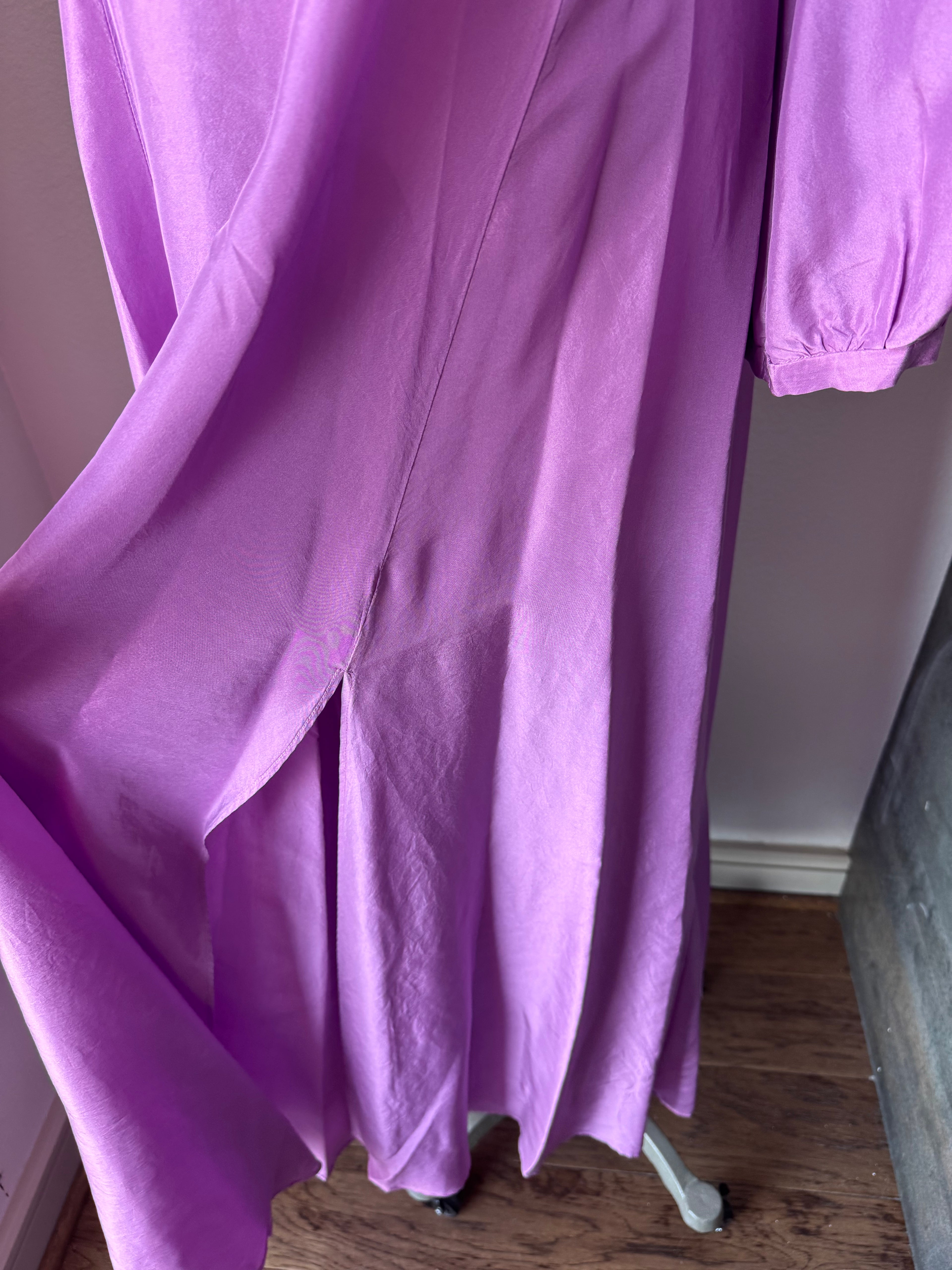 forte_forte Habotai Silk Long Sleeve Dress