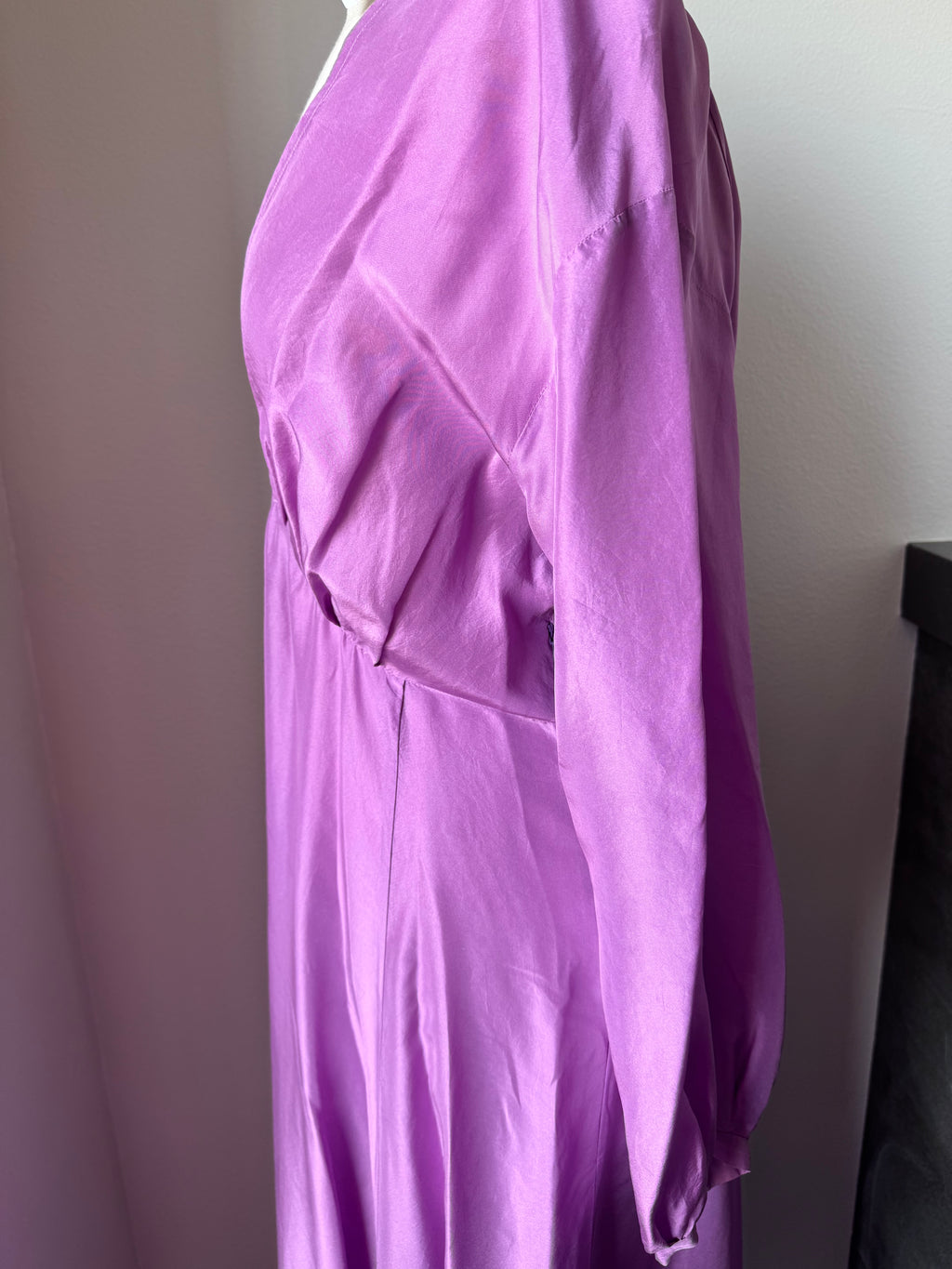 forte_forte Habotai Silk Long Sleeve Dress