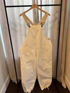Chimala Herringbone Deck Overall Pant in Off White