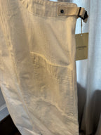 Chimala Herringbone Deck Overall Pant in Off White