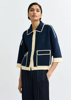 ESSENTIEL ANTWERP JUGLY KNIT CARDIGAN NAVY