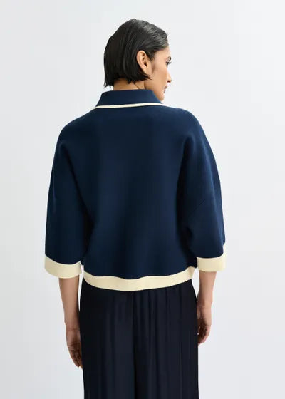 ESSENTIEL ANTWERP JUGLY KNIT CARDIGAN NAVY