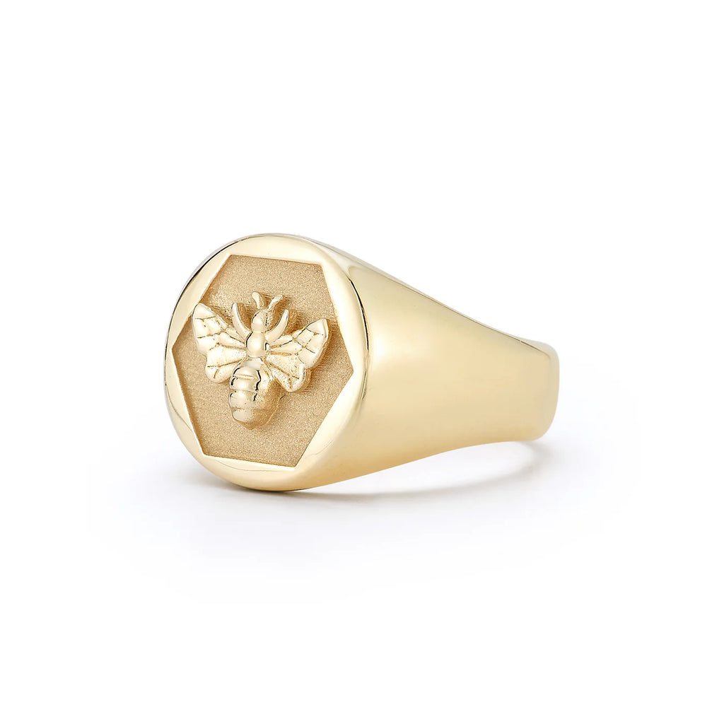 Kate Collins Queen Bee Abundance Signet Ring Size 3