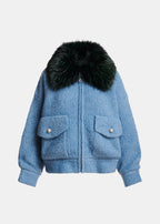 KANADA KNITTED JACKET WITH FUR