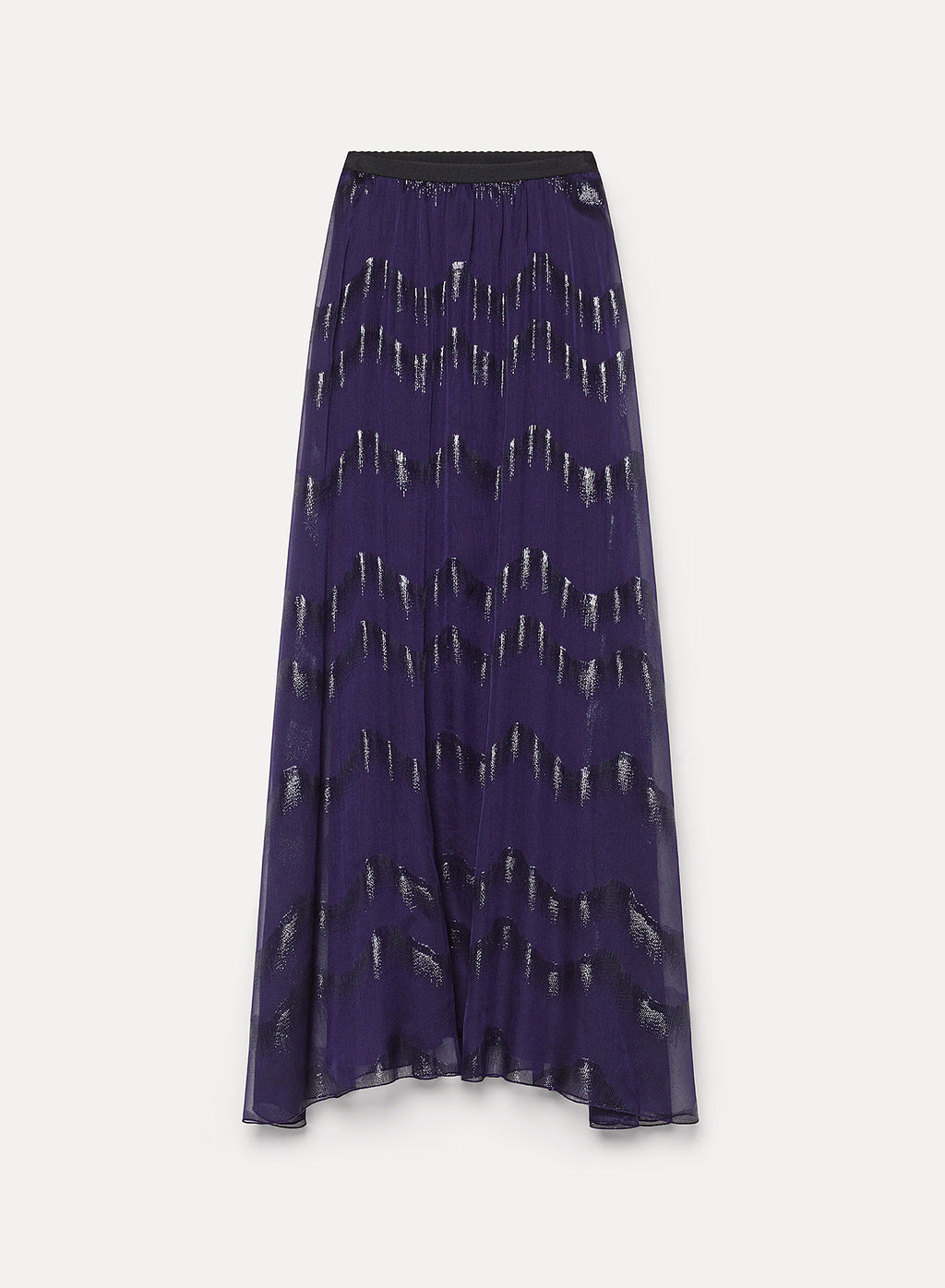 "nuages d'argent" chiffon silk long skirt