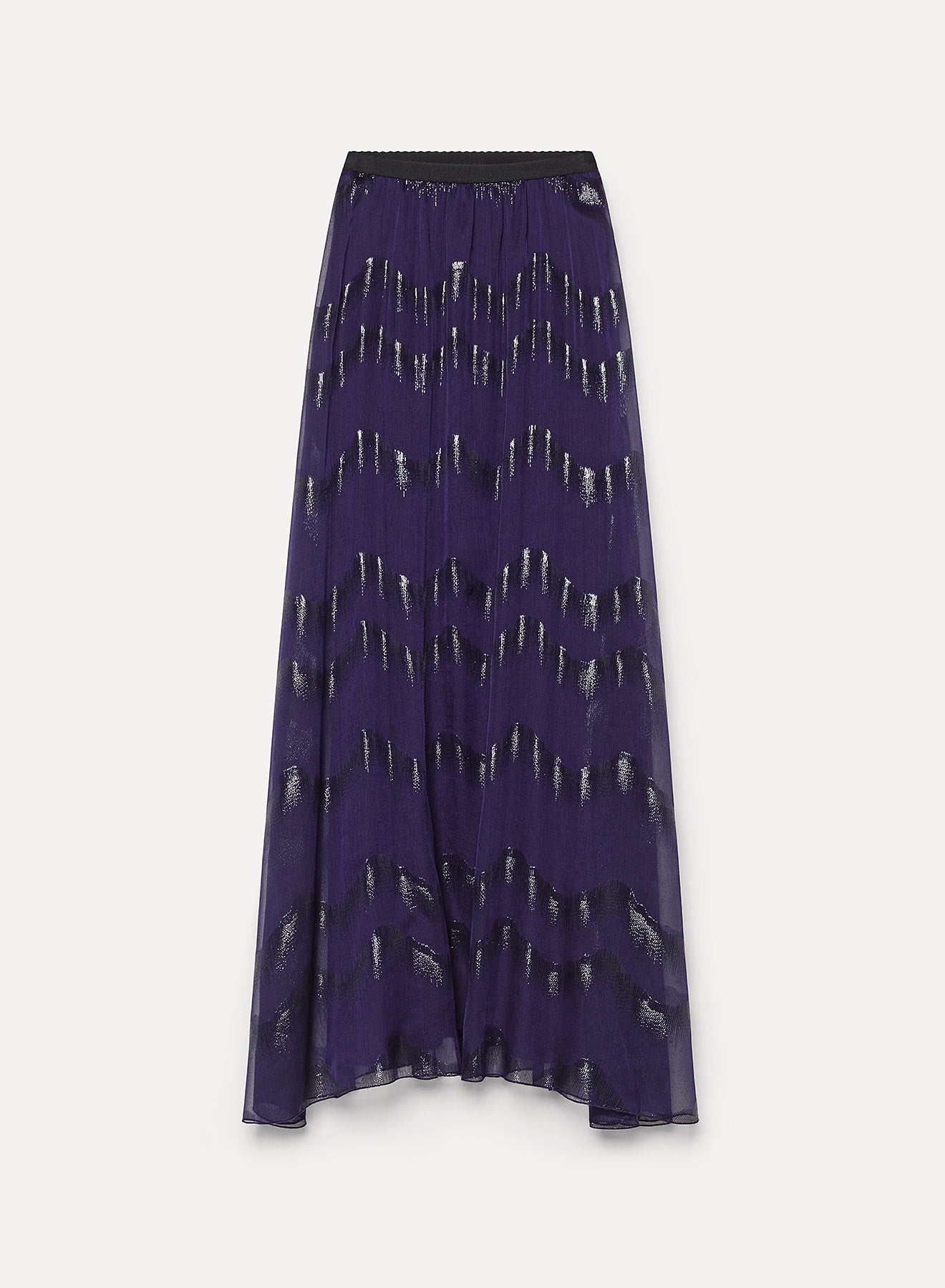 "nuages d'argent" chiffon silk long skirt