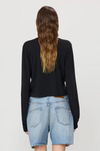 Eterne Long Sleeve Boxy Tee Black