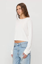 Eterne Long Sleeve Boxy Tee Ivory